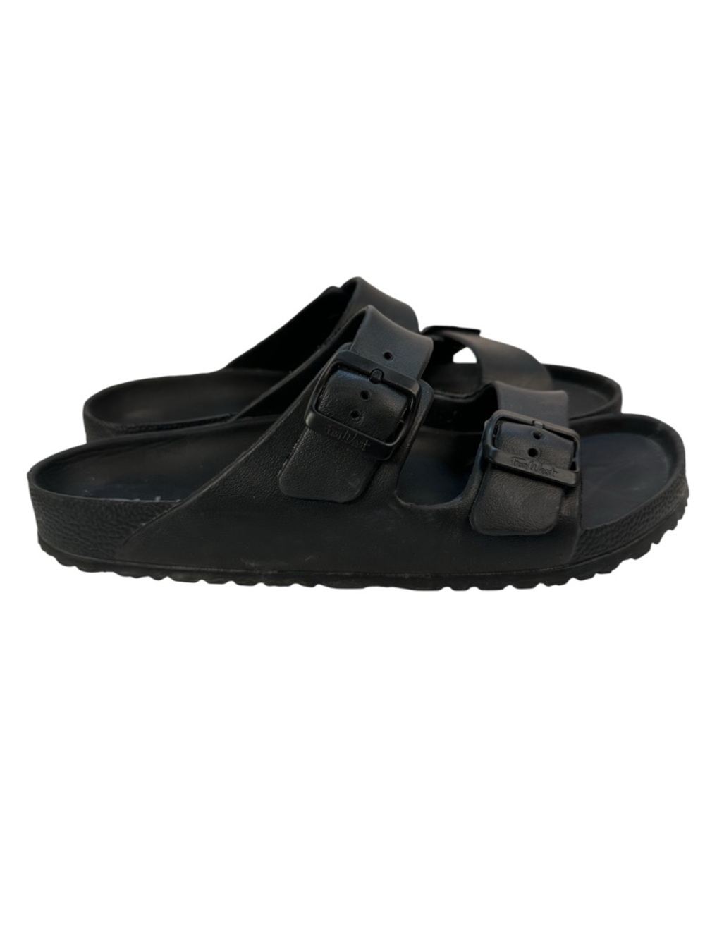 FarWest Enderby EVA Double Buckle Comfort Slide Sandals Black Mens 8.5